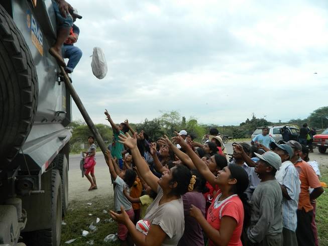 Foto tomada a días del desborde del Río Piura en el mes de Marzo