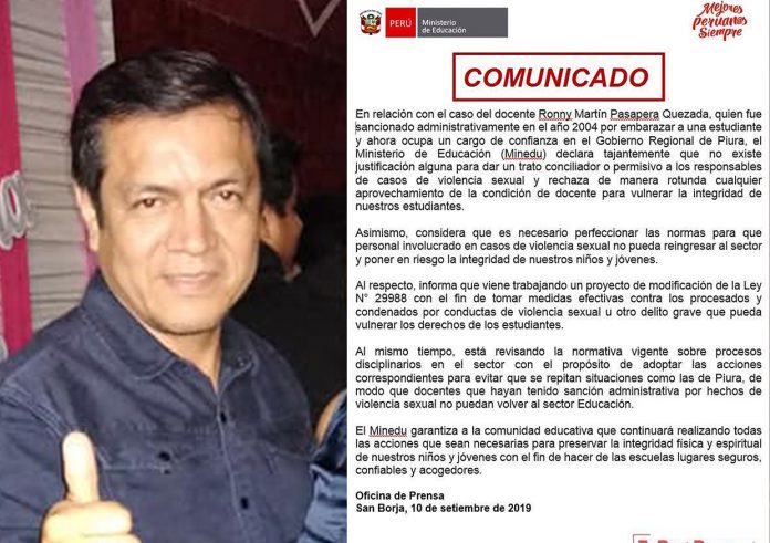 ronny_pasapera_comunicado_minedu