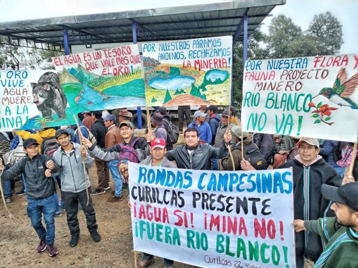 Ayabaca: ronderos marchan para exigir la nulidad del proyecto minero Río Blanco.