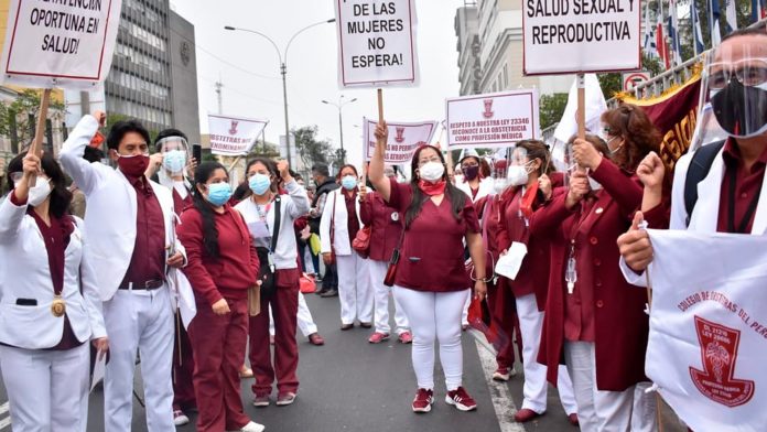 protesta de obstetras