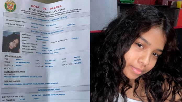 menor desaparecida