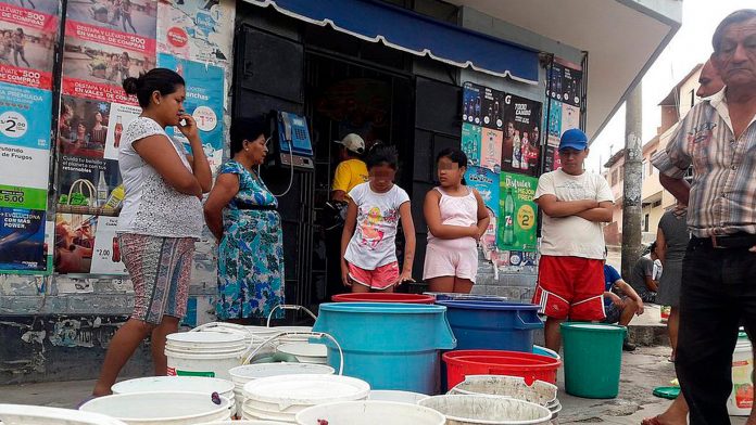 Familias sin agua