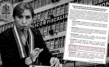 Fiscales especializados en delitos de corrupción piden la renuncia de Patricia Benavides