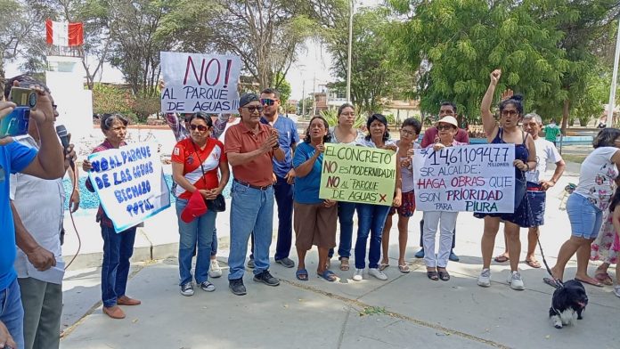 Vecinos de la Urb. Santa Ana se oponen al "Parque de las Aguas" y anuncian acciones legales Vecinos de la Urb. Santa Ana se oponen al "Parque de las Aguas" y anuncian acciones legales