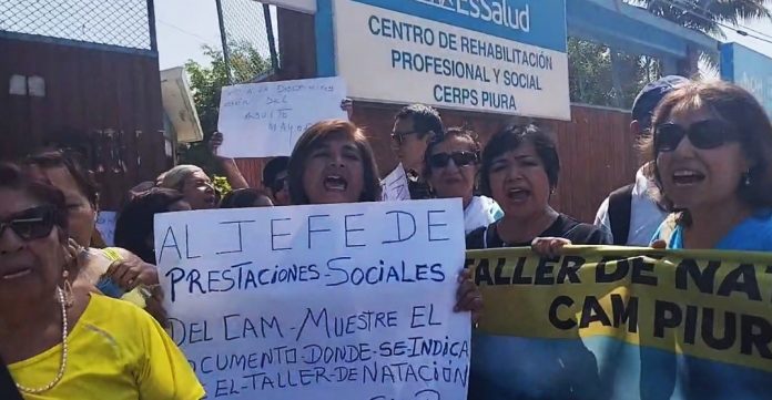 Cierre del taller de natación en el CERP Piura afecta a más de 80 adultos mayores