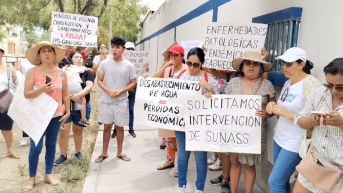 Más de 500 familias de Urb. Los Parques de Piura no tienen agua desde hace tres semanas