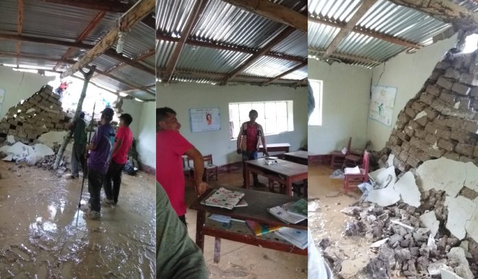 Estudiantes en riesgo de no iniciar clases por colegio colapsado en Huarmaca