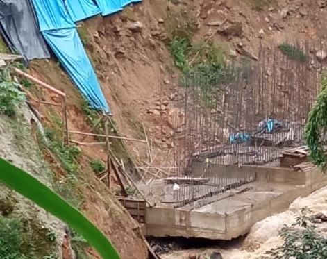 Canchaque: vecinos denuncian mala ejecución de obra en la quebrada El Limón