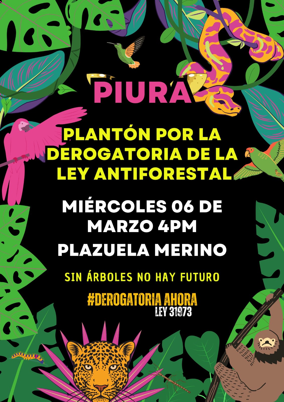 ¡Contra la Ley Antiforestal! Ambientalistas y ciudadanos realizan hoy un plantón exigiendo su derogatoria 