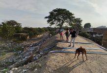 Río Piura: vertimiento de aguas servidas sobre la margen izquierda ponen en riesgo el dique de la zona de Castilla