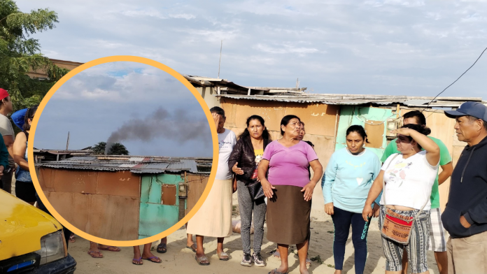 vecinos del A H Pueblo Libre Castilla Castilla: familias de Pueblo Libre afectadas por humo que emana fábrica