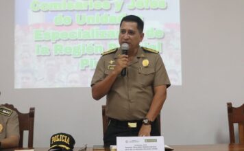 General Manuel Farías, jefe de la Región Policial Piura