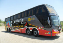 Bus interprovincial de empresa Sullana Express. Foto referencial