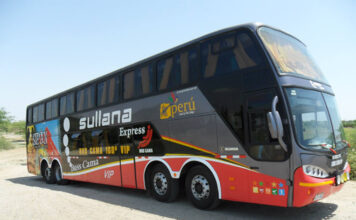 Bus interprovincial de empresa Sullana Express. Foto referencial