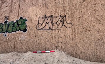 Sujetos vandalizan muros de Chan Chan