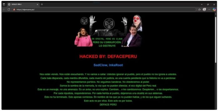 Hackean diario oficial El Peruano Hackean diario oficial El Peruano