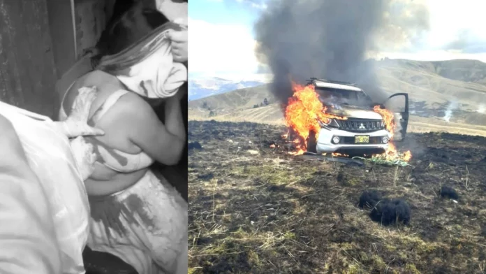 Disparan a dos mujeres y queman camioneta durante enfrentamiento limítrofe en Ayacucho