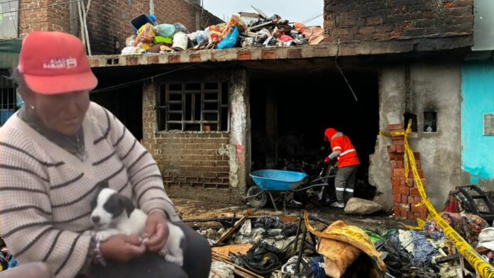 Trujillo: Incendio en Víctor Larco deja sin hogar a una pareja de ancianos