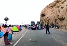 Bloqueo en Panamericana Sur: mineros mantienen varados kilómetros de buses y camiones, aquí lo último