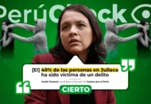 El 40% de personas en Juliaca sí ha sido víctima de algún delito, como afirmó la candidata al Senado Anahí Durand