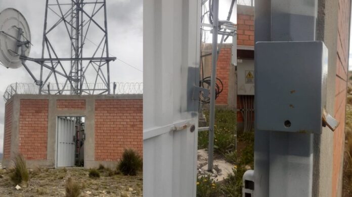 Cojata: Ladrones forzaron la puerta y volaron la chapa de la antena de la empresa CLARO, ubicada en el cerro Calvario de este distrito