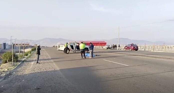 Varón muere arrollado en la autopista Arequipa–La Joya y conductor se da a la fuga
