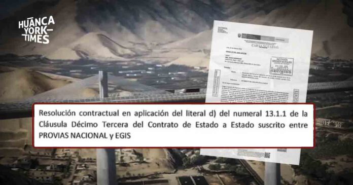 Gobierno resuelve el contrato de asistencia técnica con PMO Vías sobre carretera Central