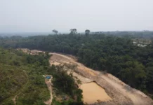 Inspeccionan áreas afectadas por minería ilegal en Santo Domingo de Anda