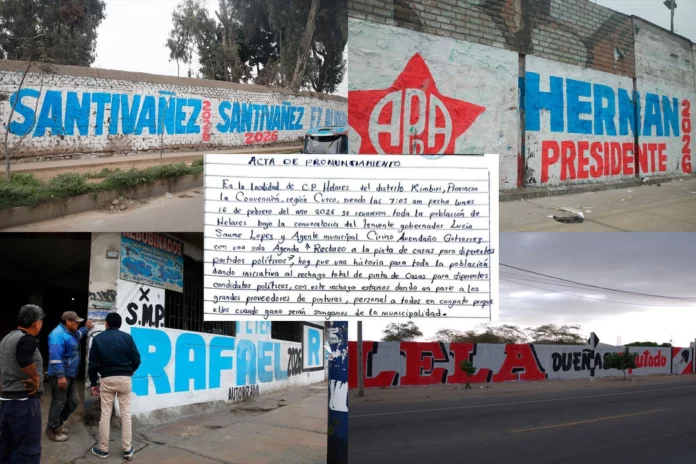Localidades del VRAEM prohíben pintas políticas para las Elecciones Generales 2026