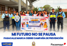 Estudiantes de la I.E. N.° 20138 llevan mensajes de prevención a las calles en el cierre de la campaña “Mi Futuro No Se Pausa” ESTUDIANTES PARTICIPAN DE PASACALLE QUE MARCA CIERRE CAMPAÑA DE PREVENCIÓN MI FUTURO NO SE PAUSA
