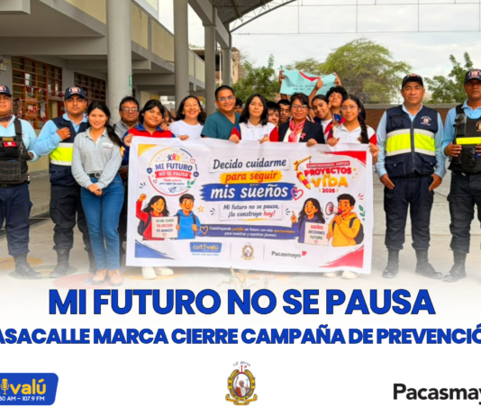 ESTUDIANTES PARTICIPAN DE PASACALLE QUE MARCA CIERRE CAMPAÑA DE PREVENCIÓN MI FUTURO NO SE PAUSA