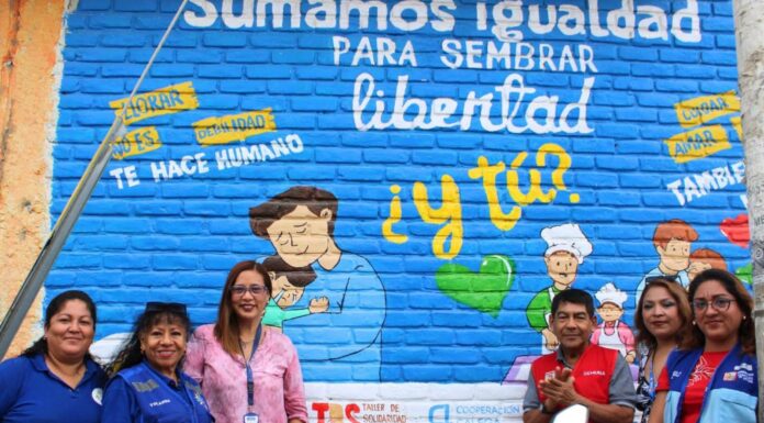 Murales en Veintiséis de Octubre promueven la corresponsabilidad y las nuevas masculinidades