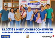 Instituciones se articulan para fortalecer la atención de situaciones de riesgo social en estudiantes de la I.E. N.° 20138