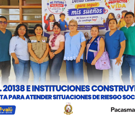 Instituciones se articulan para fortalecer la atención de situaciones de riesgo social en estudiantes de la I.E. N.° 20138