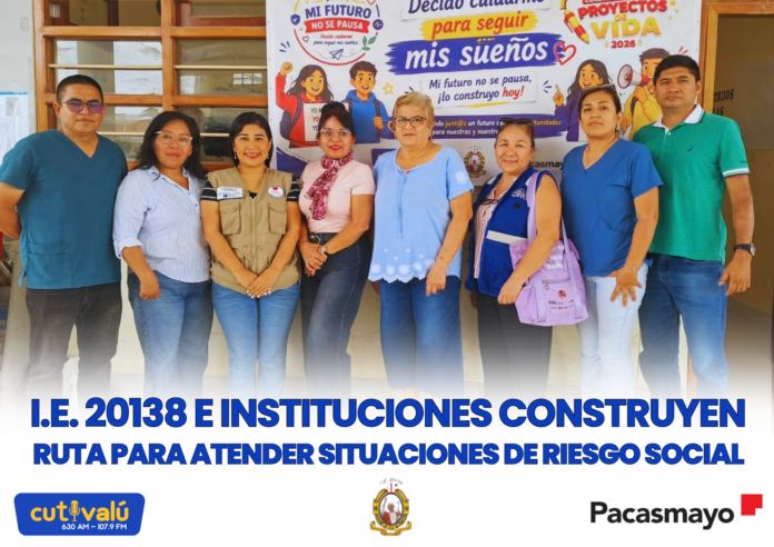 Instituciones se articulan para fortalecer la atención de situaciones de riesgo social en estudiantes de la I.E. N.° 20138 Instituciones se articulan para fortalecer la atención de situaciones de riesgo social en estudiantes de la I.E. N.° 20138
